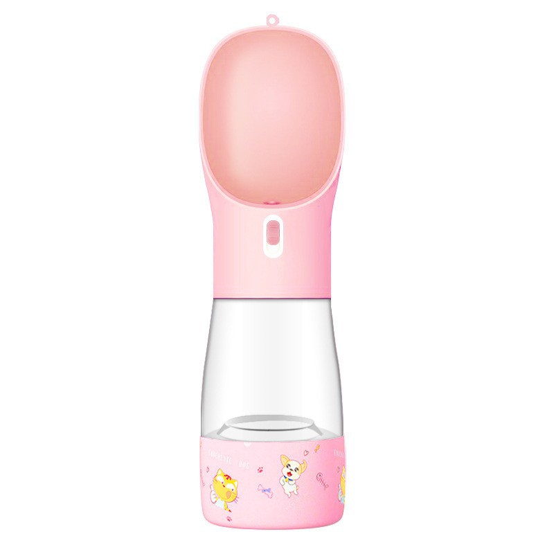 Portable Dog Water Bottle with Drinking Bowl for Outdoor Travel