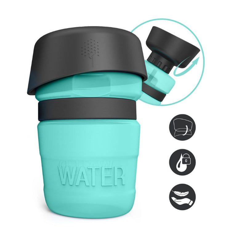 Portable Dog Travel Water Bottle ABS and PC with Silicone Seal