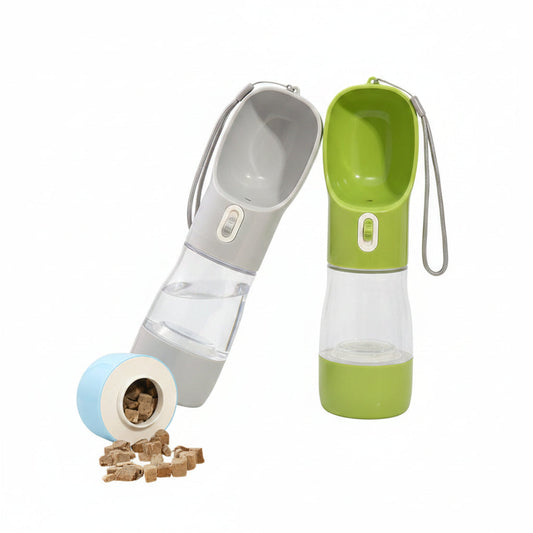 Portable Dog Water Bottle with Drinking Bowl for Outdoor Travel