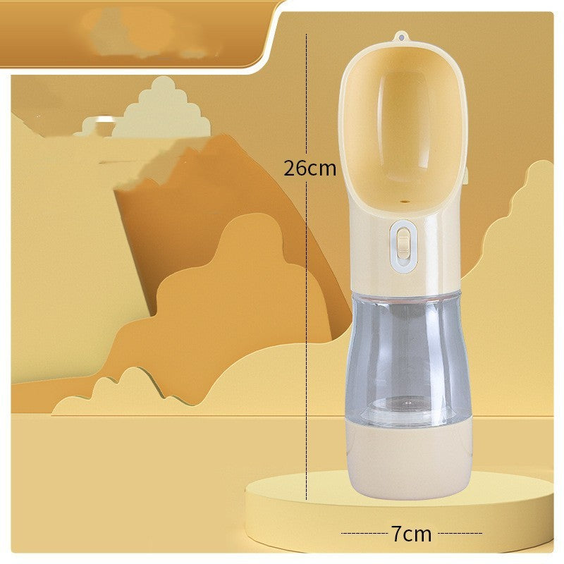 Portable Dog Water Bottle with Drinking Bowl for Outdoor Travel