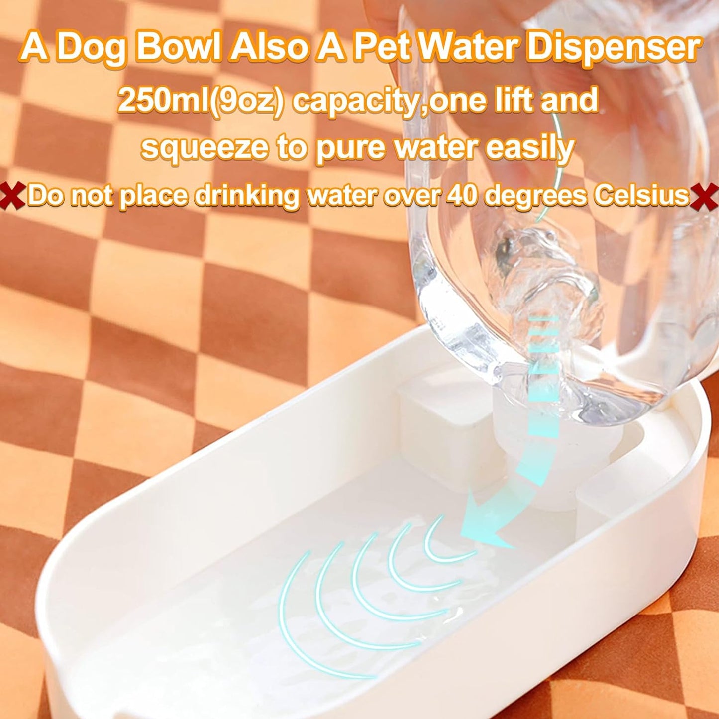 2-in-1 Portable Dog Water Bottle and Food Container for Travel