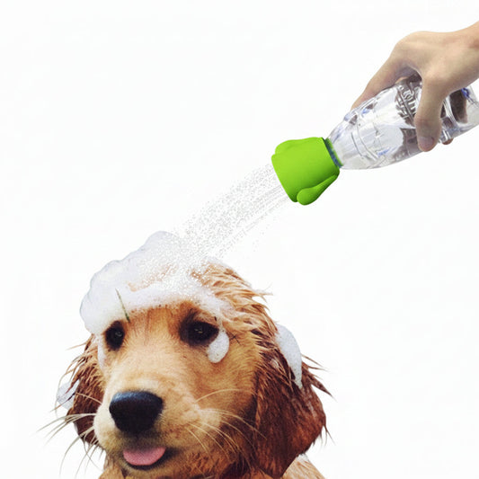 Silicone Pet Bath Sprayer Nozzle for Water Bottles Cats and Dogs