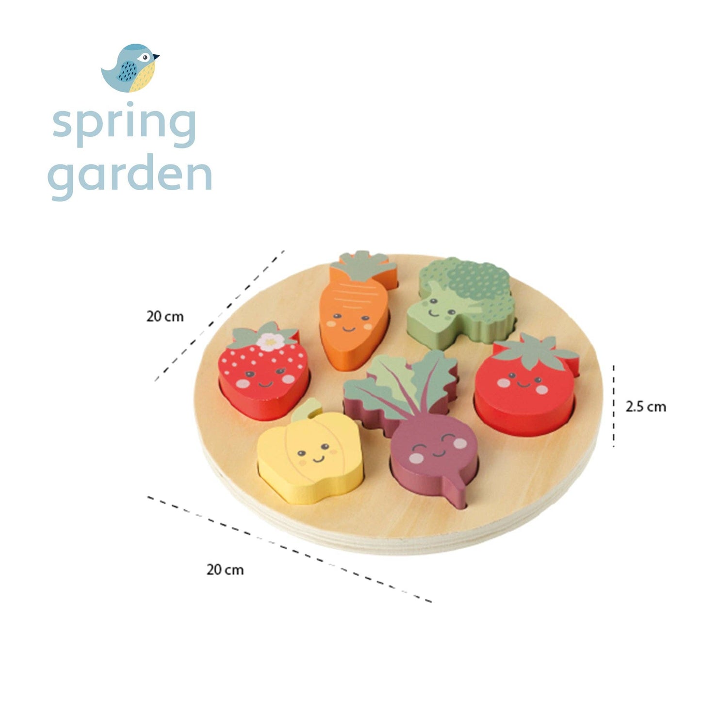 Happy Veggies Wooden Puzzle