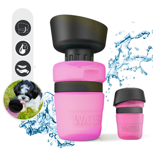 Portable Dog Travel Water Bottle ABS and PC with Silicone Seal