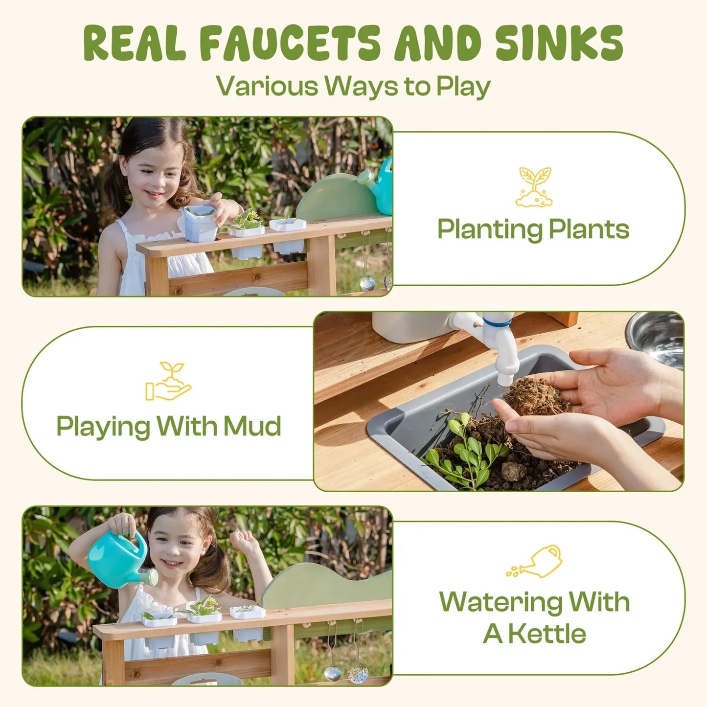Wooden Outdoor Mud Kitchen