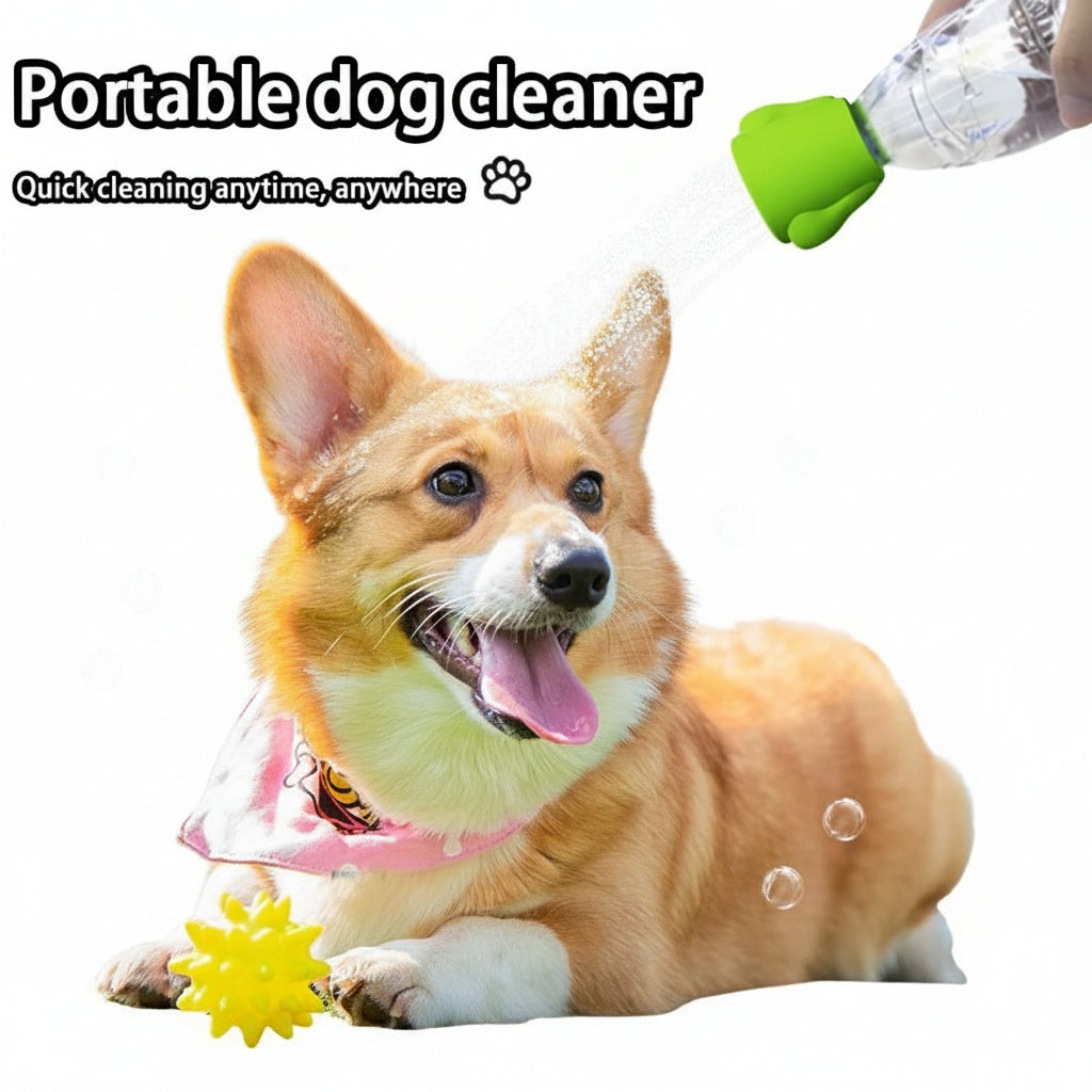 Silicone Pet Bath Sprayer Nozzle for Water Bottles Cats and Dogs