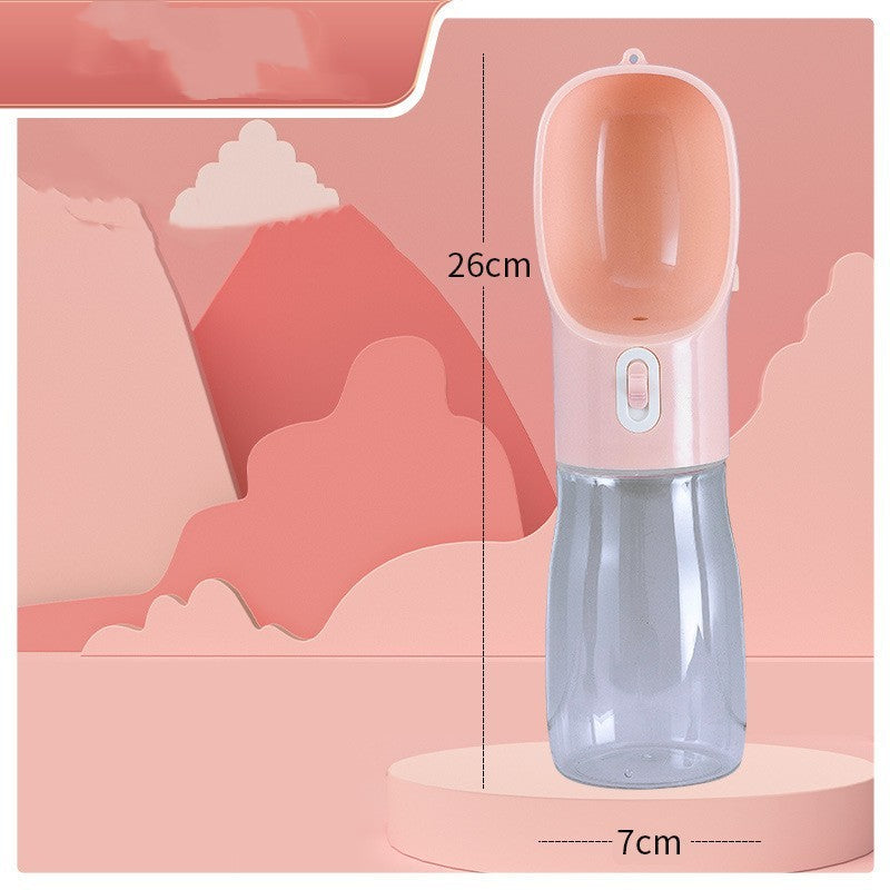 Portable Dog Water Bottle with Drinking Bowl for Outdoor Travel