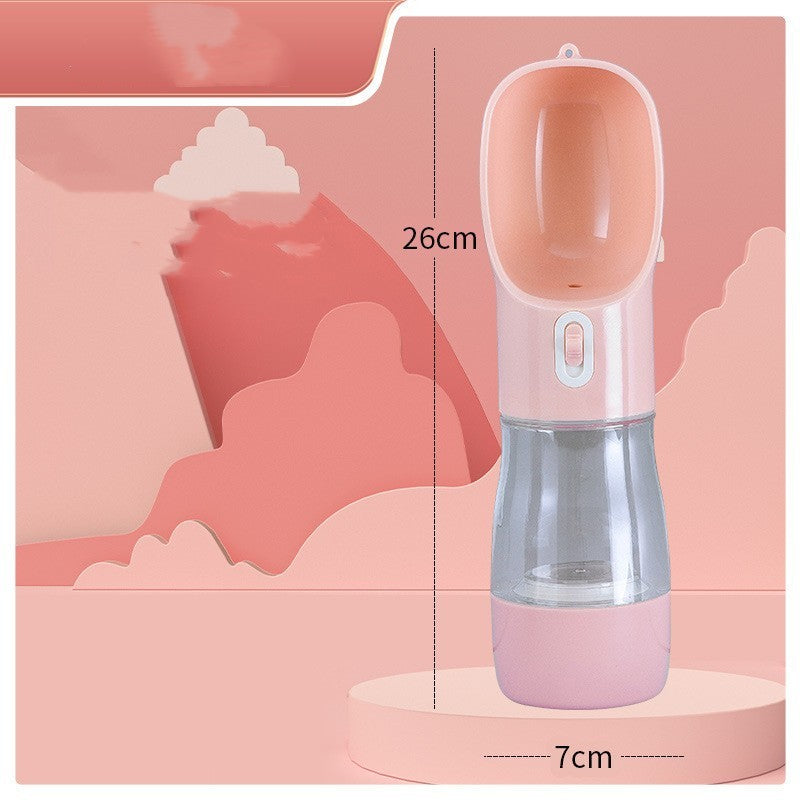 Portable Dog Water Bottle with Drinking Bowl for Outdoor Travel
