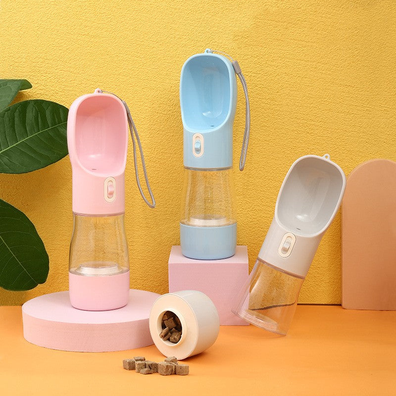 Portable Dog Water Bottle with Drinking Bowl for Outdoor Travel